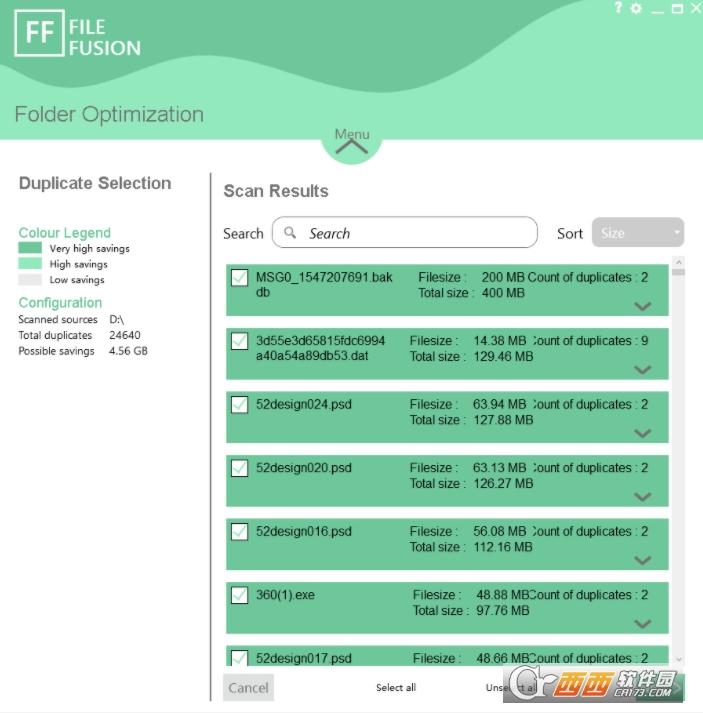 重复文件清除工具,重复文件查找,filefusion官方旗舰店.